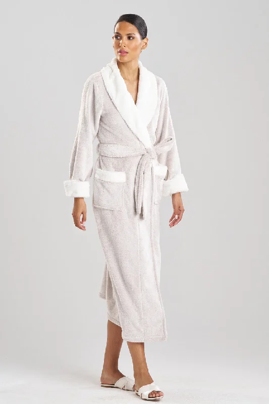 Men's robes with a faux fur trim​Frosted Faux Fur Robe