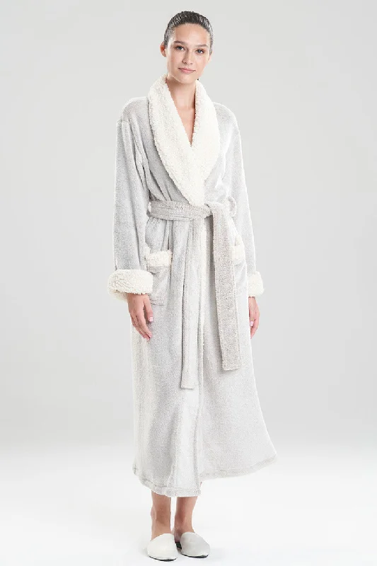 Men's robes with a detachable belt​Frosted Sherpa Robe
