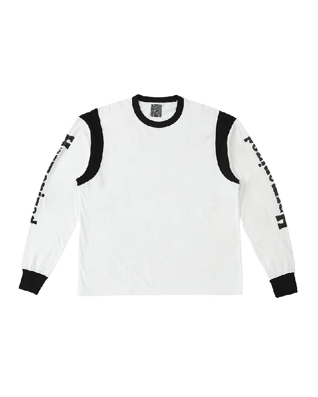 Stretch - fabric men vest for unrestricted movement during activitiesJumbo Tee L/S White Stretch - fabric men vest for unrestricted movement during activitiesJumbo Tee L/S White