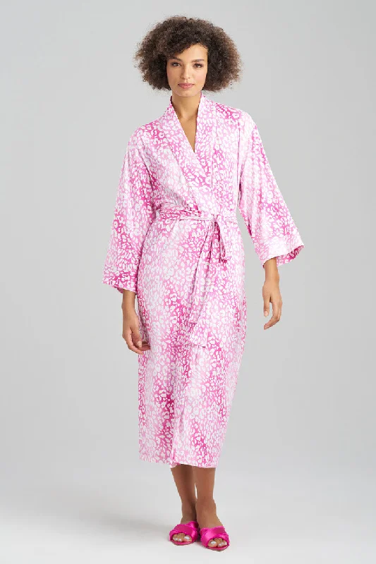 Men's robes made from organic materials​Misty Leopard Cozy Knit Robe