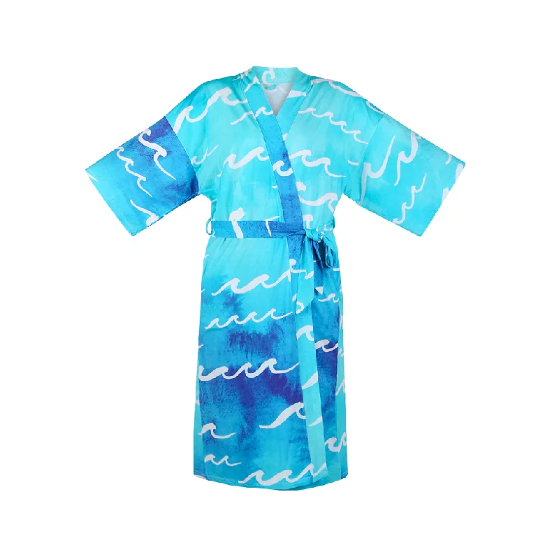 Men's spa robes with a terry - cloth interior​Nalu Bamboo Mama Robe