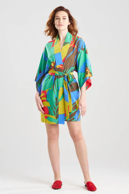 Men's robes with a sherpa - lined hood​Portofino Wrap