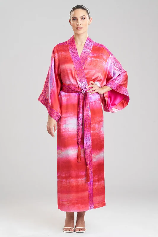 Men's robes with a decorative embroidery​Yoriko Embroidery Silk Robe