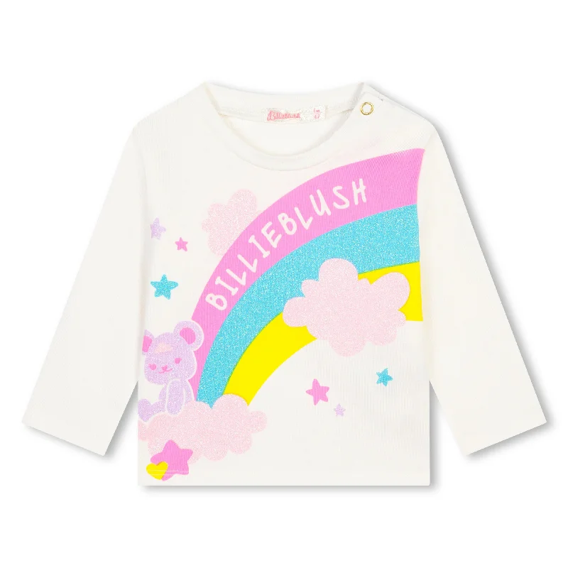 Men's button - front t - shirts with a unique artistic printBillieblush Long Sleeve T-Shirt - Ivory Men's button - front t - shirts with a unique artistic printBillieblush Long Sleeve T-Shirt - Ivory
