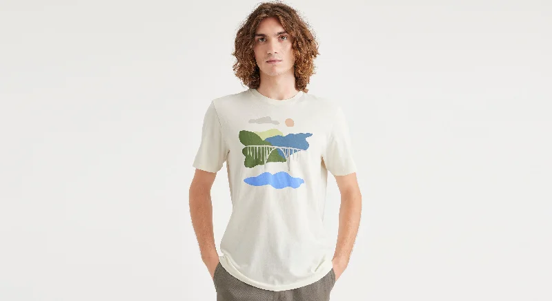 Men's UV - protected polo shirts for outdoor gardeningBixby Bridge Graphic Tee, Slim Fit Men's UV - protected polo shirts for outdoor gardeningBixby Bridge Graphic Tee, Slim Fit