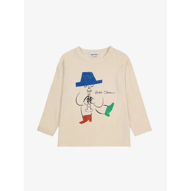 Men's organic cotton crew - neck t - shirts for everyday comfortBobo Choses Magic Flute Player T-Shirt - White Men's organic cotton crew - neck t - shirts for everyday comfortBobo Choses Magic Flute Player T-Shirt - White