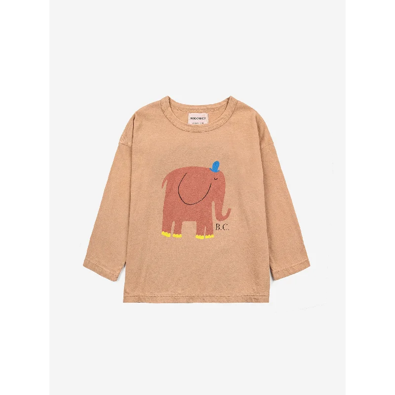 Men's thermal t - shirts with a high - neck design for cold weatherBobo Choses The Elephant Long Sleeve T-Shirt Men's thermal t - shirts with a high - neck design for cold weatherBobo Choses The Elephant Long Sleeve T-Shirt