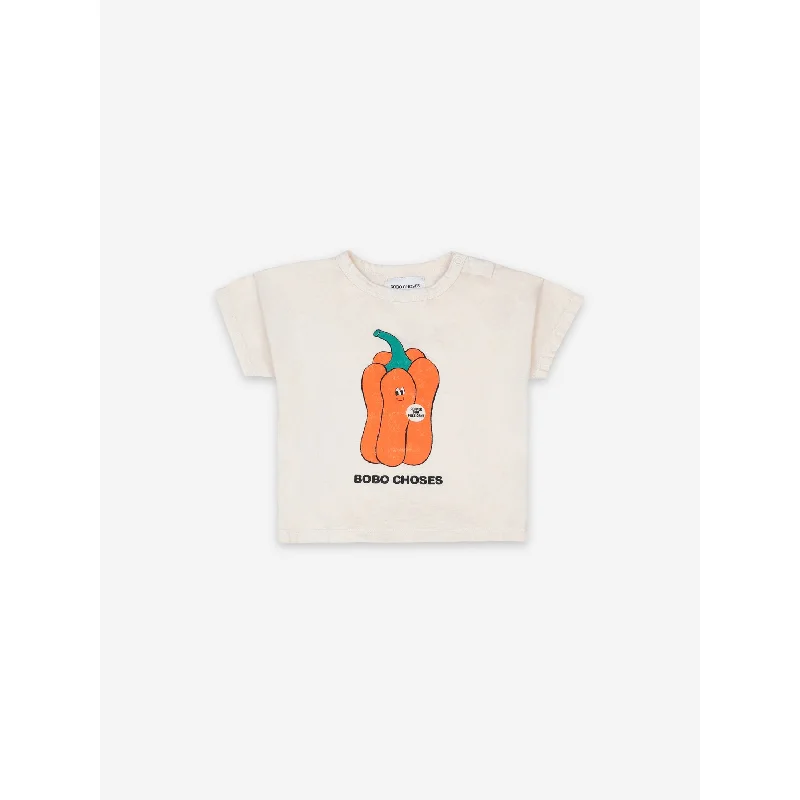 Men's distressed denim - look t - shirts with a rugged appealBobo Choses Vote for Pepper Short Sleeve T-Shirt Men's distressed denim - look t - shirts with a rugged appealBobo Choses Vote for Pepper Short Sleeve T-Shirt