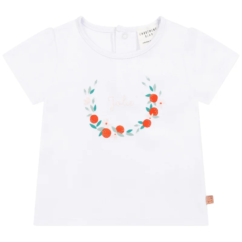 Carrément Beau Short Sleeves Tee Shirt Spring 1 Infant White Red