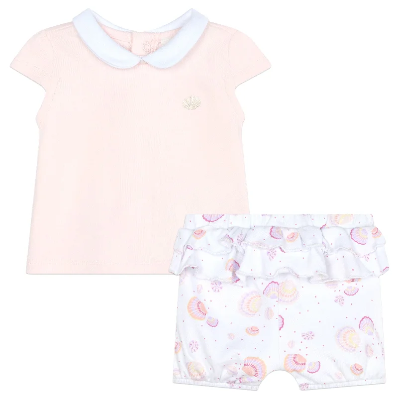 Men's polo t - shirts with a contrast collar for a preppy lookCarrement Beau T-Shirt+Shorts White Pale Pink Men's polo t - shirts with a contrast collar for a preppy lookCarrement Beau T-Shirt+Shorts White Pale Pink