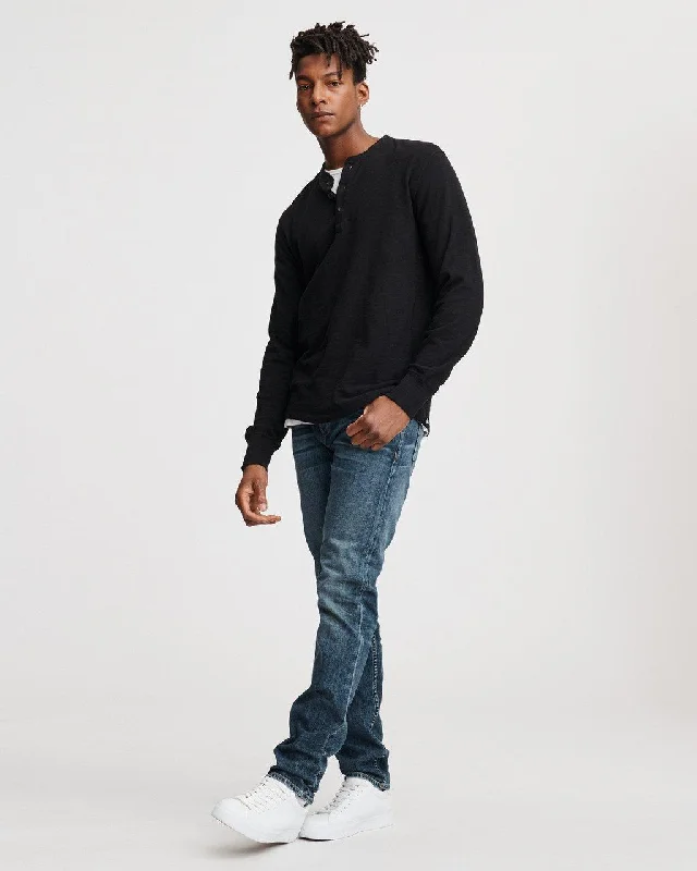 Men's mock - neck t - shirts with a modern and sleek styleClassic Henley Long Sleeve Top Men's mock - neck t - shirts with a modern and sleek styleClassic Henley Long Sleeve Top