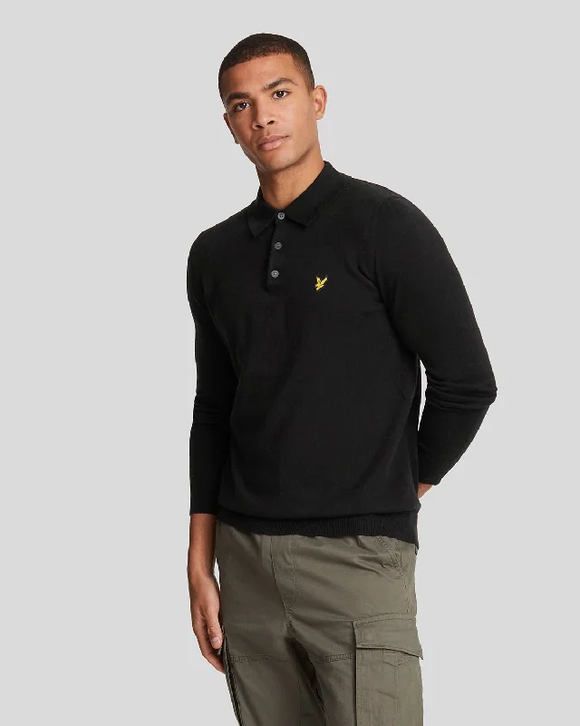 Men's budget - friendly basic polo shirts in multiple colorsCotton Merino Long Sleeve Knitted Polo Shirt Men's budget - friendly basic polo shirts in multiple colorsCotton Merino Long Sleeve Knitted Polo Shirt
