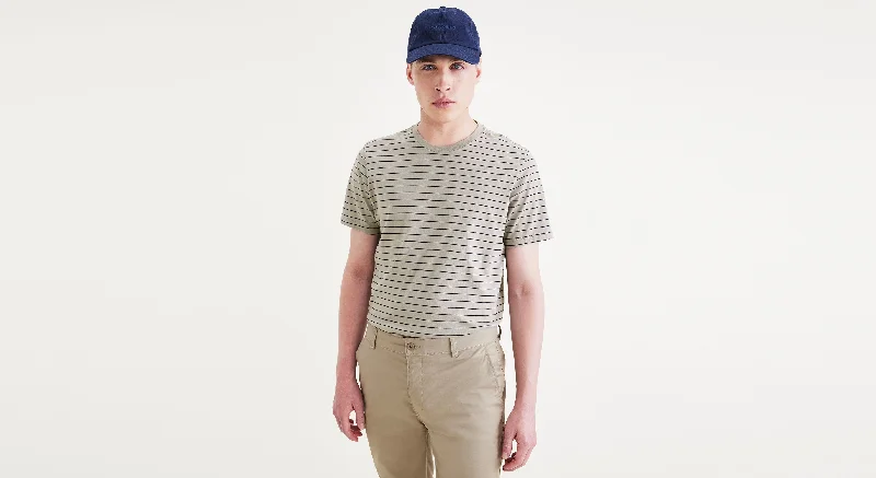 Men's slim fit short sleeve polo shirts with contrast collarsCrewneck Tee, Slim Fit
