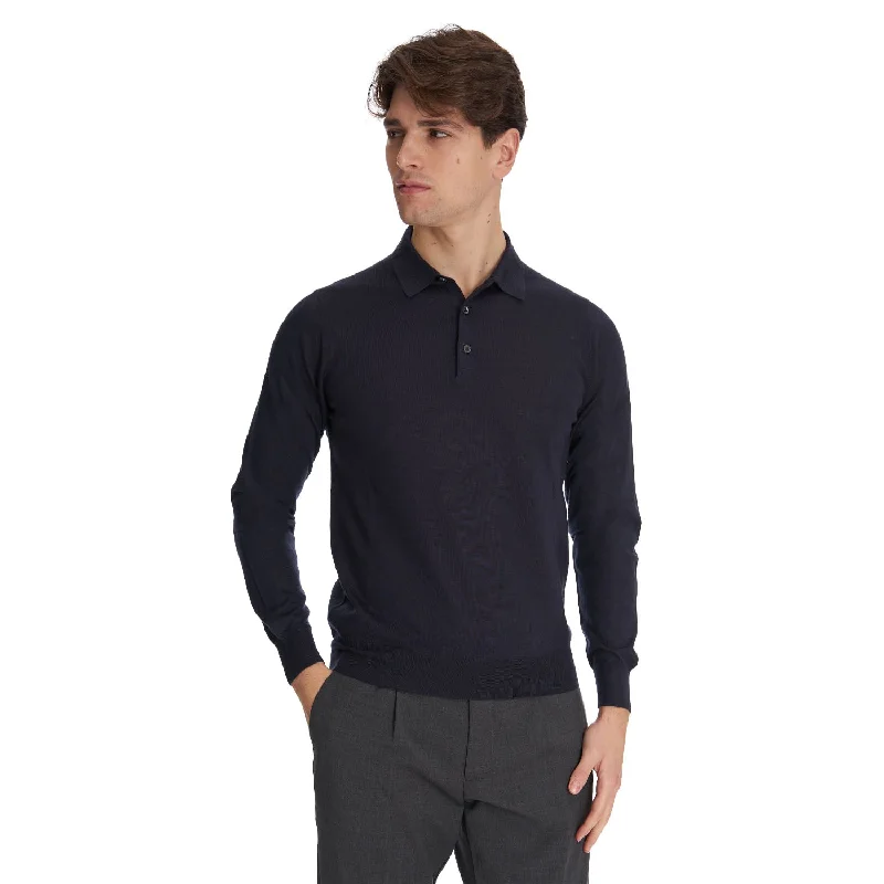 Men's budget - friendly basic polo shirts in multiple colorsDARK BLUE POLO SHIRT