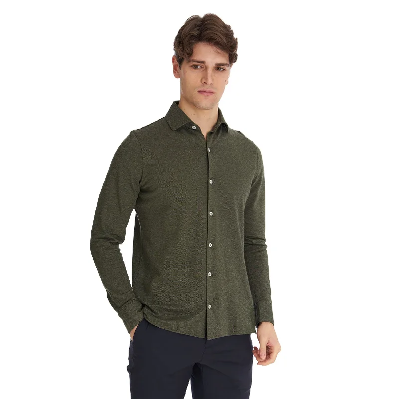 Men's vintage - inspired retro polo shirts with unique patternsDARK GREEN POLO SHIRT