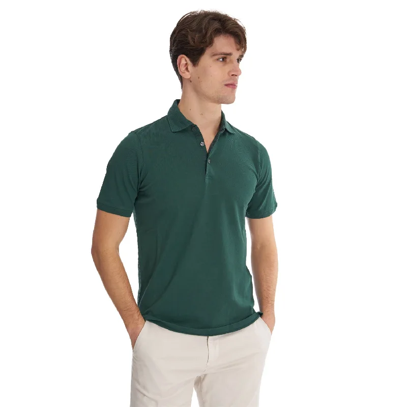 Men's stretchable athletic polo shirts for fitness workoutsDARK GREEN SHORT SLEEVE POLO Men's stretchable athletic polo shirts for fitness workoutsDARK GREEN SHORT SLEEVE POLO