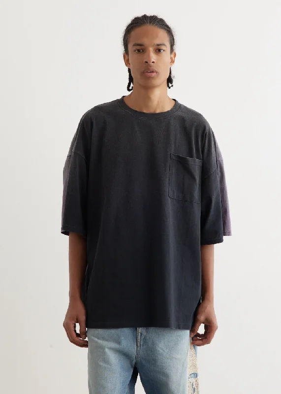Men's short - sleeve linen t - shirts for summer beach outingsJersey 2Tones Big Pocket T-Shirt Men's short - sleeve linen t - shirts for summer beach outingsJersey 2Tones Big Pocket T-Shirt
