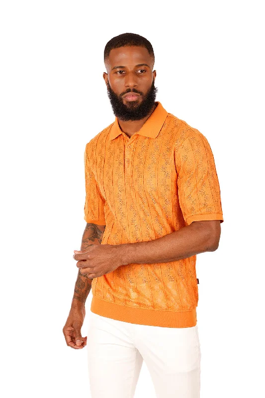 Men's two - tone stripe polo shirts with a preppy styleFlower Crush Polo Shirt