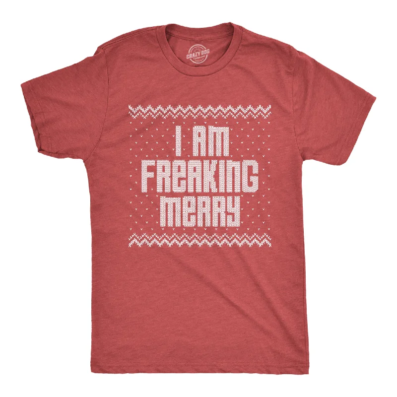 Men's lightweight performance t - shirts for running marathonsI Am Freaking Merry Men's T Shirt Men's lightweight performance t - shirts for running marathonsI Am Freaking Merry Men's T Shirt