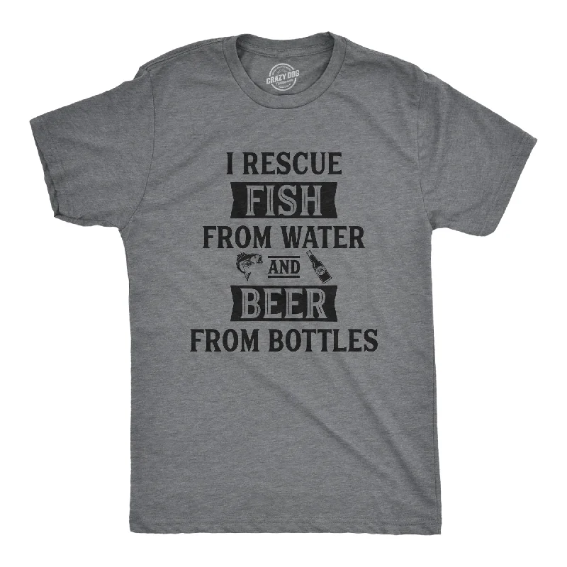 Men's antimicrobial t - shirts for odor - free freshness during travelI Rescue Fish And Beer Men's T Shirt Men's antimicrobial t - shirts for odor - free freshness during travelI Rescue Fish And Beer Men's T Shirt