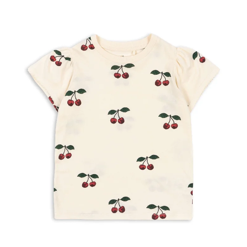 Men's organic cotton crew - neck t - shirts for everyday comfortKonges Sløjd Famo Puff Tee GOTS Ma Grande Cerise Men's organic cotton crew - neck t - shirts for everyday comfortKonges Sløjd Famo Puff Tee GOTS Ma Grande Cerise