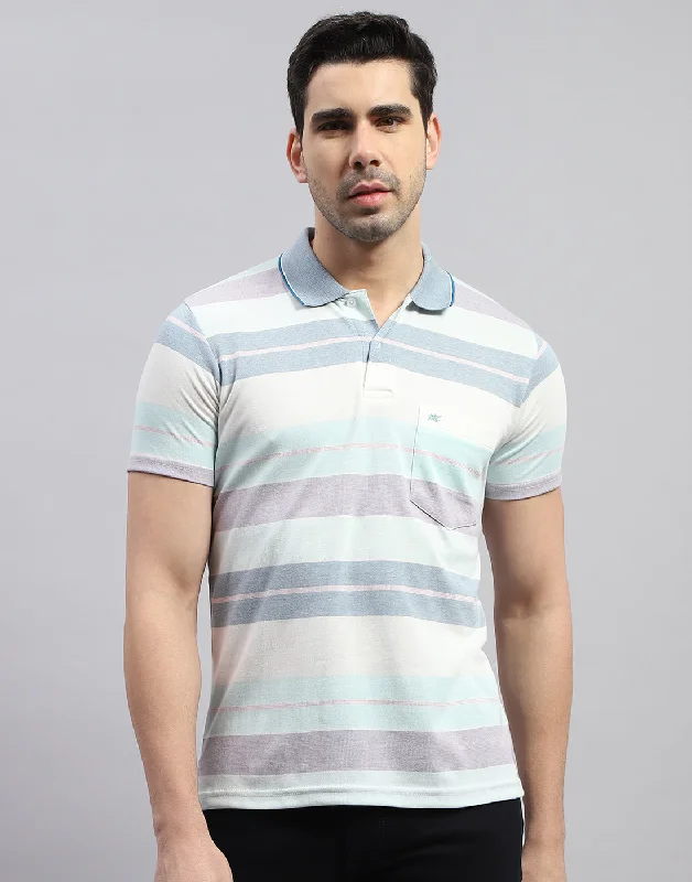 Men's plus size golf polo shirts in moisture wicking fabricMen Blue Stripe Polo Collar Half Sleeve T-Shirt Men's plus size golf polo shirts in moisture wicking fabricMen Blue Stripe Polo Collar Half Sleeve T-Shirt