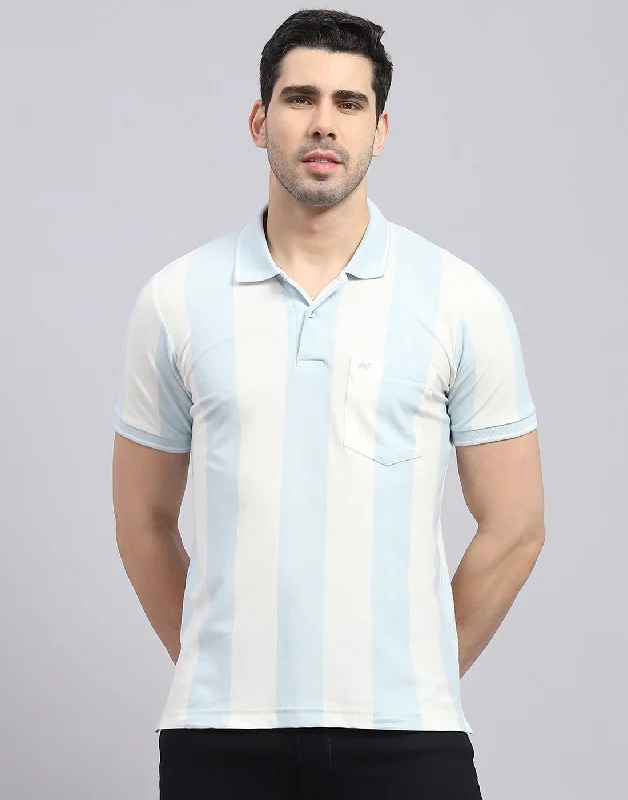 Men's luxury cashmere blend polo shirts in solid colorsMen Blue Stripe Polo Collar Half Sleeve T-Shirt Men's luxury cashmere blend polo shirts in solid colorsMen Blue Stripe Polo Collar Half Sleeve T-Shirt