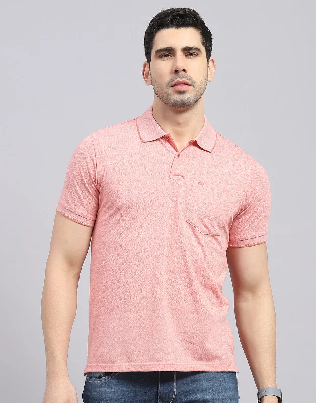 Men's jacquard woven polo shirts with intricate designsMen Pink Printed Polo Collar Half Sleeve T-Shirt Men's jacquard woven polo shirts with intricate designsMen Pink Printed Polo Collar Half Sleeve T-Shirt