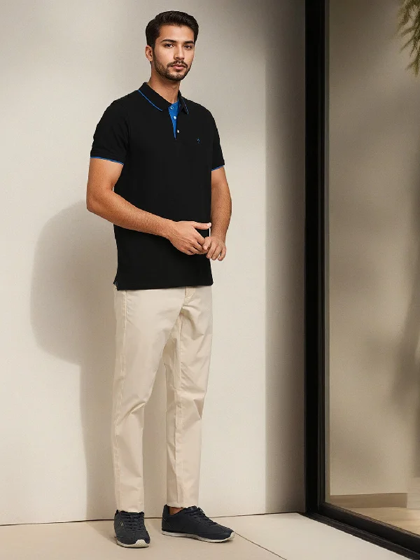Men's luxury cashmere blend polo shirts in solid colorsMen Solid Polo T-Shirt