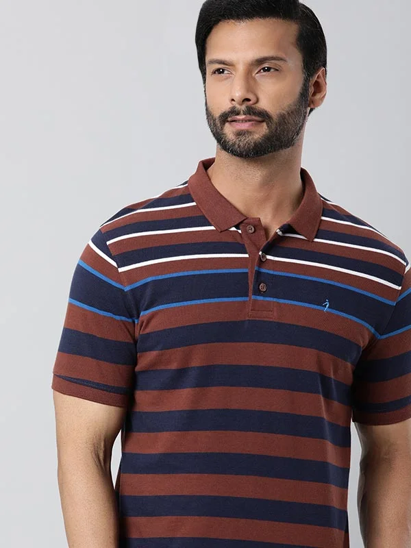 Men's slim fit short sleeve polo shirts with contrast collarsMen Striped Polo T-Shirt Men's slim fit short sleeve polo shirts with contrast collarsMen Striped Polo T-Shirt