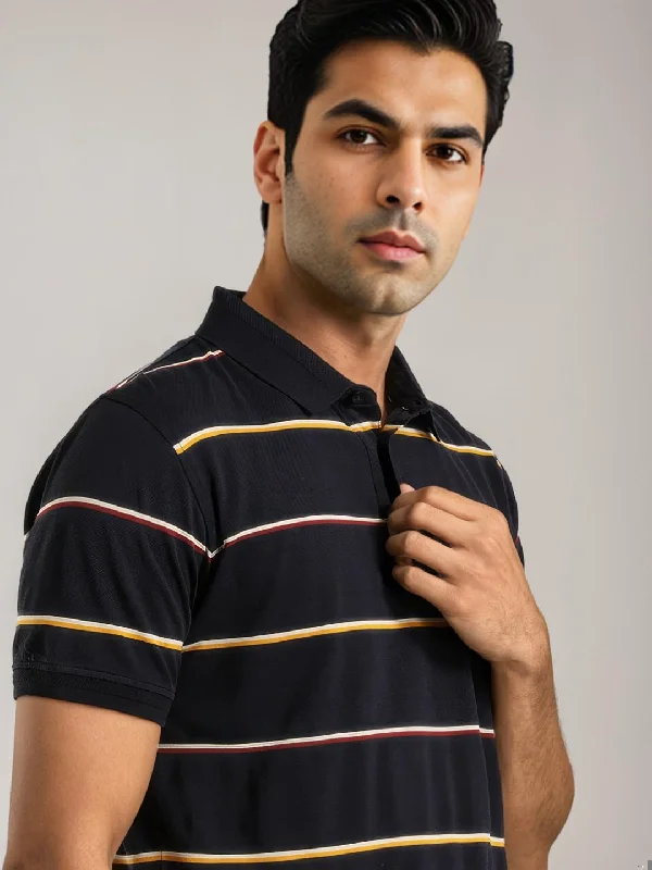 Men's vintage - inspired retro polo shirts with unique patternsMen Striped Polo T-Shirt Men's vintage - inspired retro polo shirts with unique patternsMen Striped Polo T-Shirt