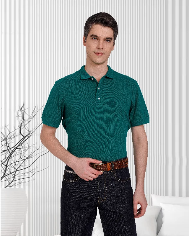 Men's plus size golf polo shirts in moisture wicking fabricRacing Green Polo