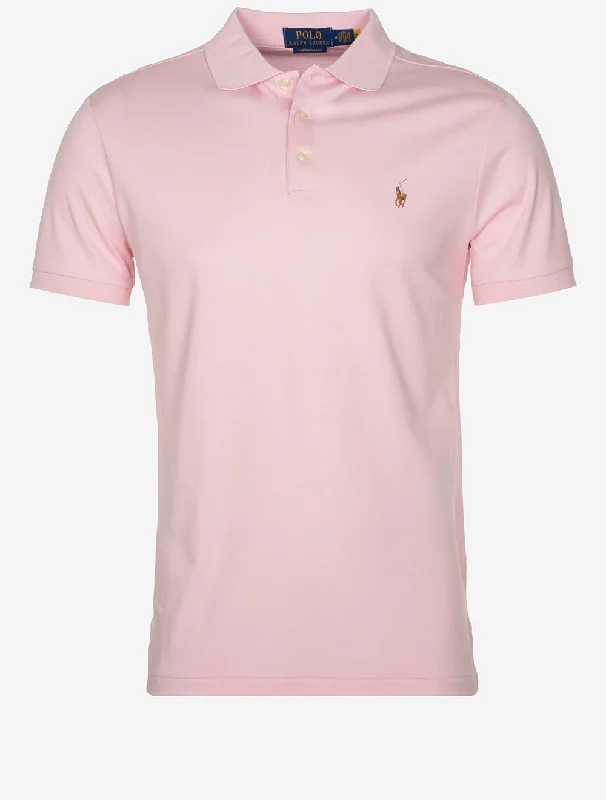 Men's lightweight performance polo shirts for tennis matchesSlim Fit Pima Short sleeve Polo Pink Men's lightweight performance polo shirts for tennis matchesSlim Fit Pima Short sleeve Polo Pink
