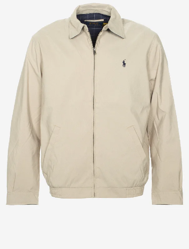 Men's breathable cotton blend polo shirts for summer outingsWindbreaker Jacket Beige Men's breathable cotton blend polo shirts for summer outingsWindbreaker Jacket Beige