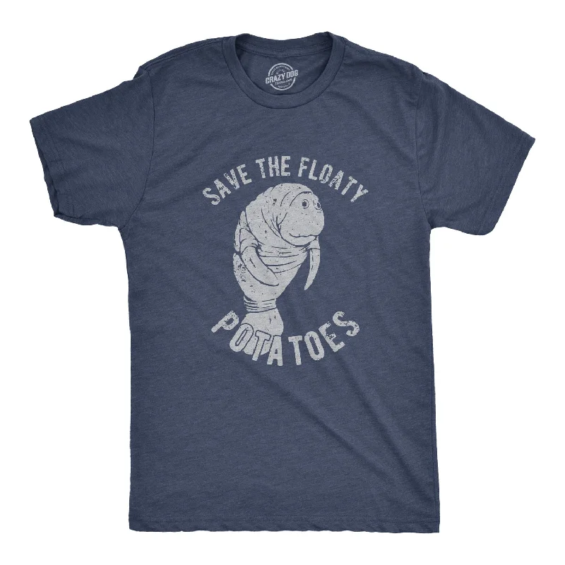 Men's eco - friendly recycled t - shirts for sustainable fashion choicesSave The Floaty Potatoes Men's T Shirt Men's eco - friendly recycled t - shirts for sustainable fashion choicesSave The Floaty Potatoes Men's T Shirt