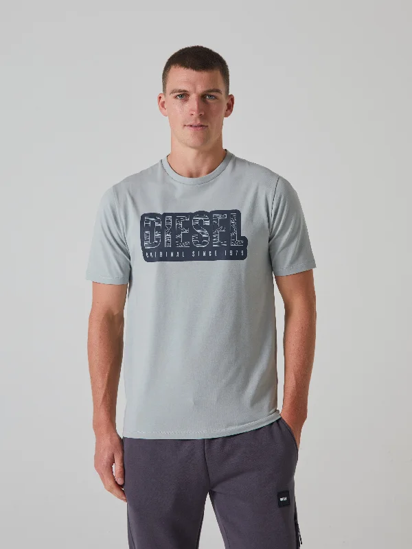 Men's ribbed t - shirts with a textured finish for added styleKurd Tee Glacier Ice