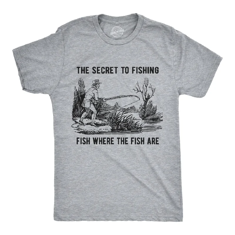 Men's eco - friendly recycled t - shirts for sustainable fashion choicesThe Secret To Fishing Men's T Shirt Men's eco - friendly recycled t - shirts for sustainable fashion choicesThe Secret To Fishing Men's T Shirt