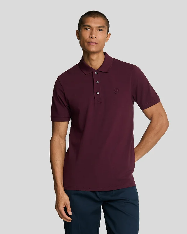 Men's luxury cashmere blend polo shirts in solid colorsTonal Eagle Polo Shirt