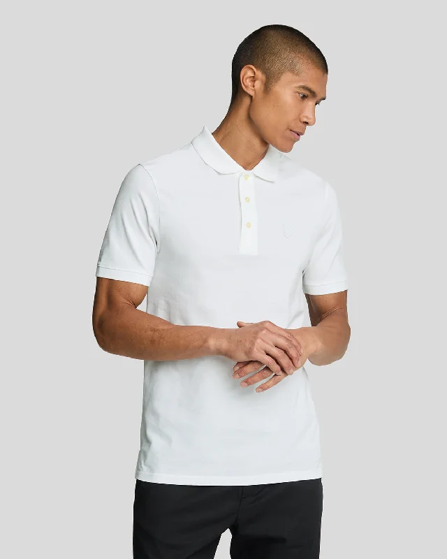 Men's luxury cashmere blend polo shirts in solid colorsTonal Eagle Polo Shirt