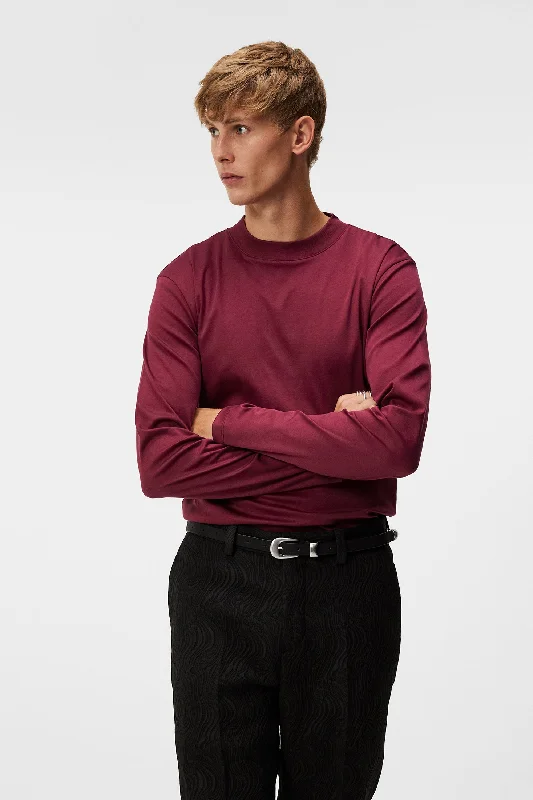 Men's slim fit short sleeve polo shirts with contrast collarsAce Mock Neck Long Sleeve T-Shirt Men's slim fit short sleeve polo shirts with contrast collarsAce Mock Neck Long Sleeve T-Shirt
