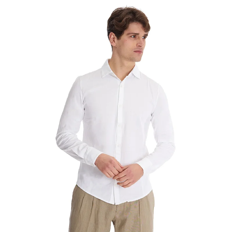Men's lightweight performance polo shirts for tennis matchesWHITE POLO SHIRT