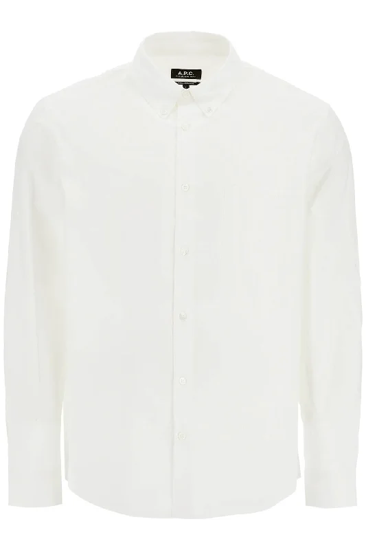 Men's long - sleeve henley t - shirts with button - down placketsA.P.C. Men's Edouard Button-Down Shirt Men's long - sleeve henley t - shirts with button - down placketsA.P.C. Men's Edouard Button-Down Shirt