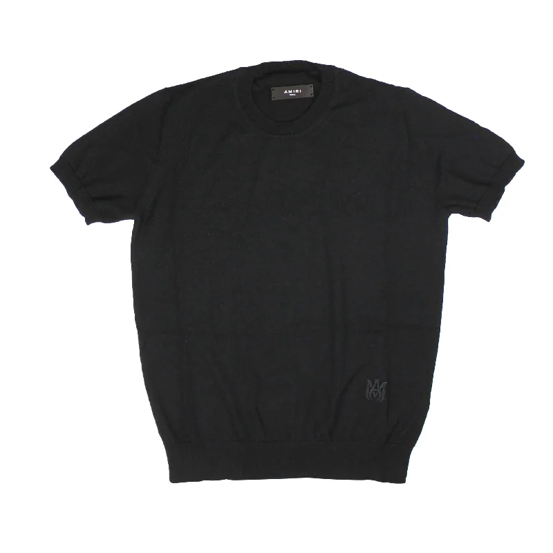Men's v - neck muscle t - shirts for a body - building aestheticAmiri Ma Embroidered Tee - Black Men's v - neck muscle t - shirts for a body - building aestheticAmiri Ma Embroidered Tee - Black