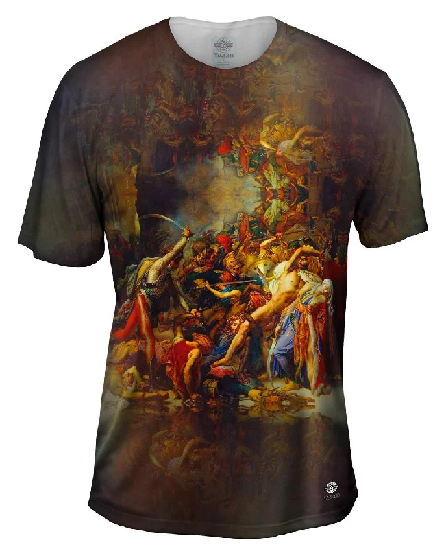 Men's lightweight performance t - shirts for running marathonsAnne-Louis Girodet de Roussy-Trioson - "The Revolt of Cairo" (1810) Men's lightweight performance t - shirts for running marathonsAnne-Louis Girodet de Roussy-Trioson - "The Revolt of Cairo" (1810)