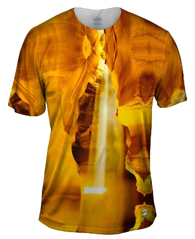 Men's short - sleeve linen t - shirts for summer beach outingsAntelope Canyon Usa