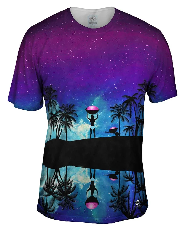 Men's plus - size pocket t - shirts with a classic lookBeach Galaxy