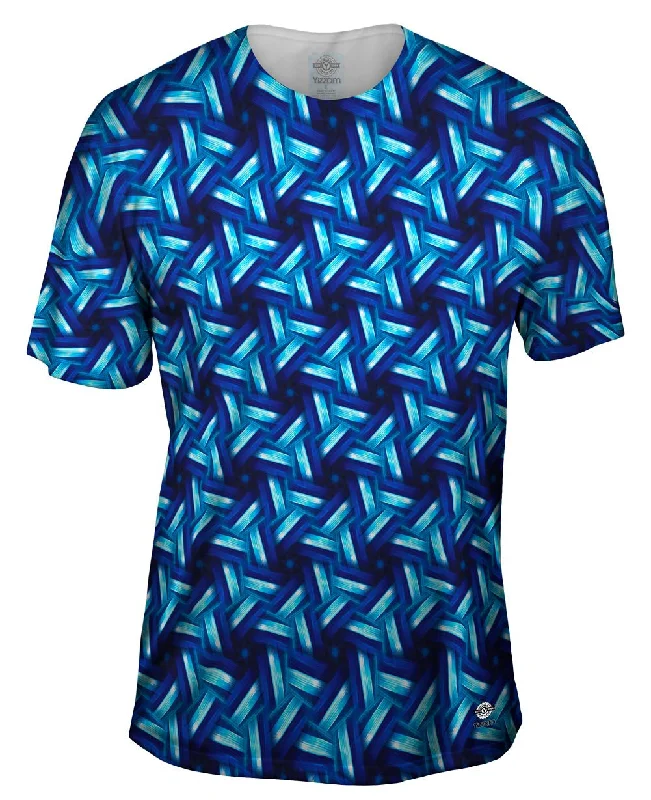 Men's moisture - wicking athletic t - shirts for intense workoutsBlue Sky Black Sea Murano Pattern Men's moisture - wicking athletic t - shirts for intense workoutsBlue Sky Black Sea Murano Pattern