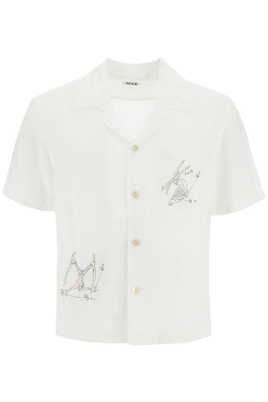 Men's eco - friendly recycled t - shirts for sustainable fashion choicesBode Men's Embroide Linen Shirt Men's eco - friendly recycled t - shirts for sustainable fashion choicesBode Men's Embroide Linen Shirt