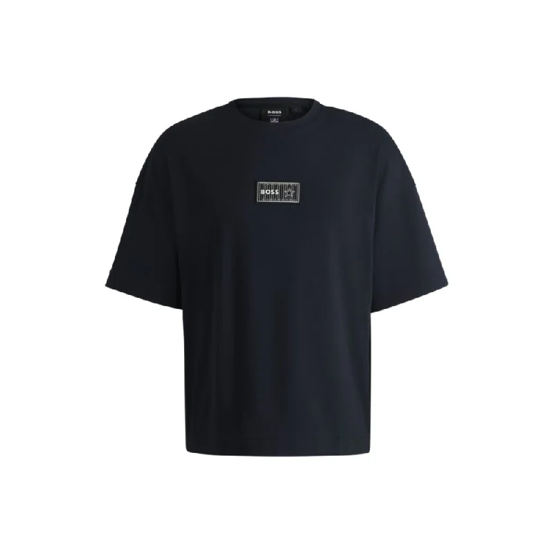 Men's plus - size pocket t - shirts with a classic lookBOSS x NFL interlock-cotton T-shirt with special branding Men's plus - size pocket t - shirts with a classic lookBOSS x NFL interlock-cotton T-shirt with special branding