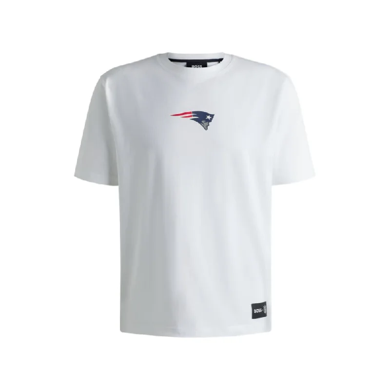 Men's distressed denim - look t - shirts with a rugged appealBOSS x NFL stretch-cotton T-shirt with special branding Men's distressed denim - look t - shirts with a rugged appealBOSS x NFL stretch-cotton T-shirt with special branding